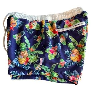 Mens AussieBum Swim Trunks, Size Medium, Blue and White